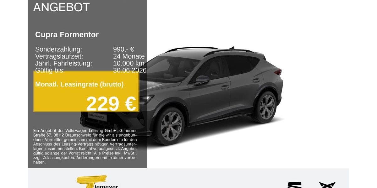 Cupra Formentor 22.062 km 33.590 &euro; Duisburg 47059
