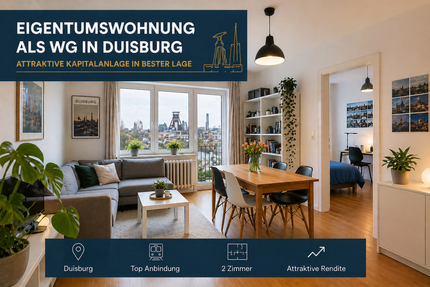 Wohnung Duisburg - 2 Zimmer, 59 m&sup2;, 129.000&euro; | Angebot:27567246