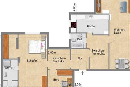 Wohnung zum Mieten in Essen 680 € 99.16 m² 3 zimmer