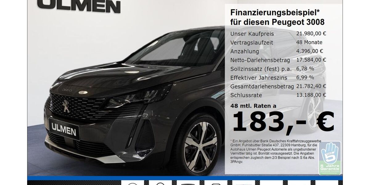 Peugeot 3008 22.838 km 21.980 &euro; Düsseldorf 40233