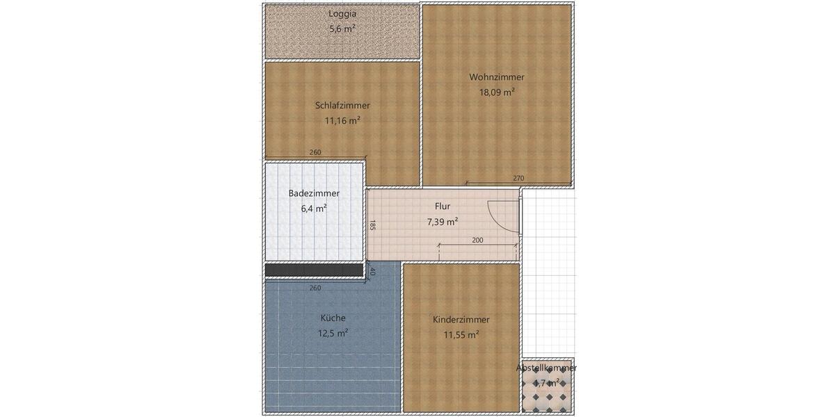 Hochparterre Krefeld Dießem - 3 Zimmer, 78 m&sup2;, 185.000&euro; | Angebot:27134335