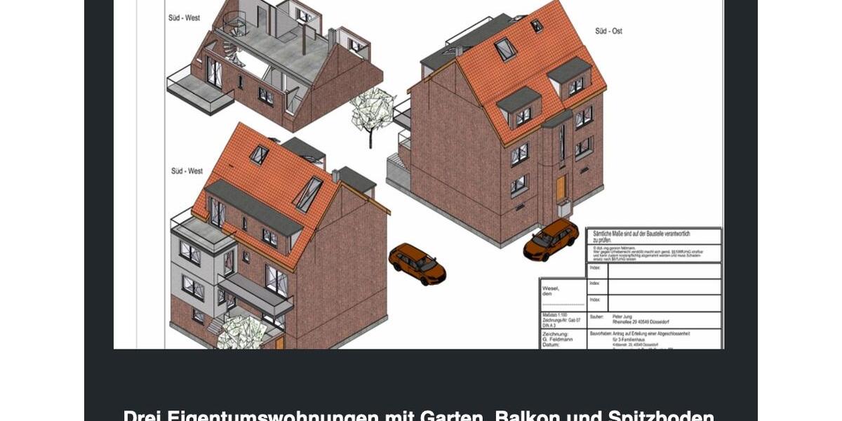 Maisonettenwohnung Düsseldorf Heerdt - 3 Zimmer, 90 m&sup2;, 480.000&euro; | Angebot:27077507