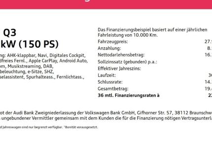 Audi Q3 84.696 km 27.933 € Wuppertal 42109