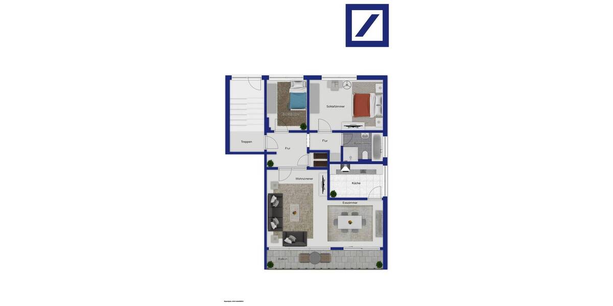 Etagenwohnung Essen Bredeney - 3 Zimmer, 86 m&sup2;, 295.000&euro; | Angebot:26419823