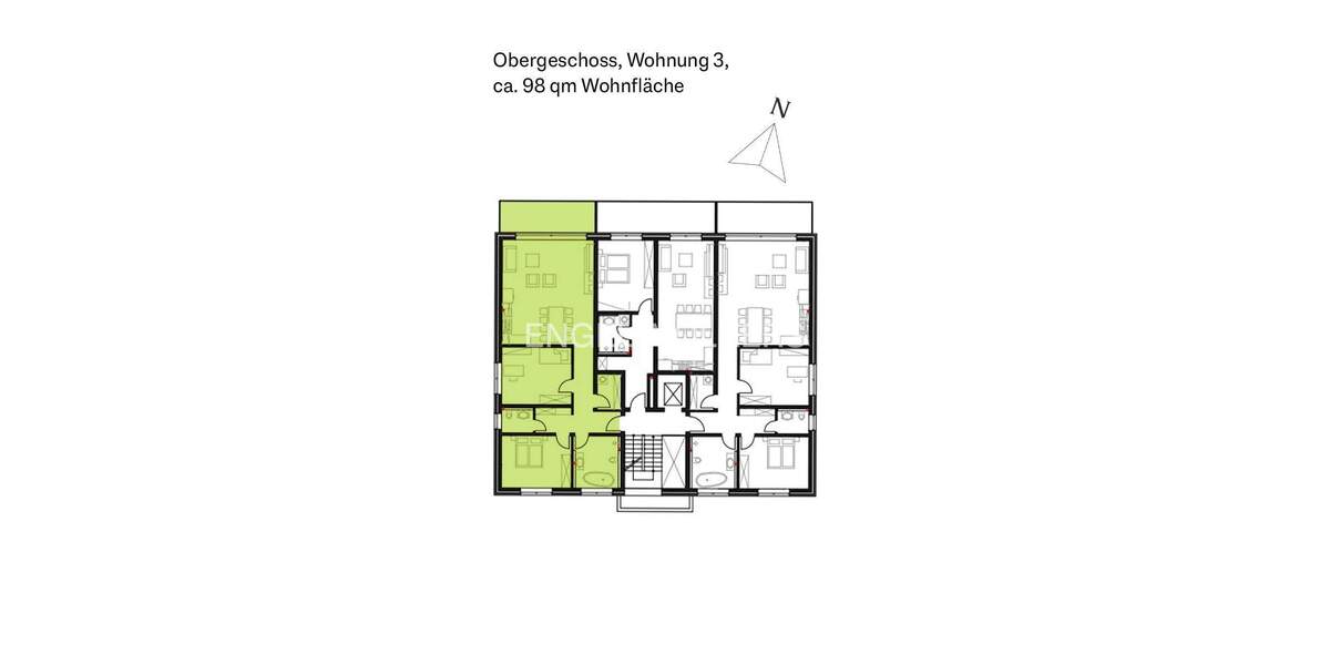 Etagenwohnung Moers Asberg - 3 Zimmer, 98 m&sup2;, 418.000&euro; | Angebot:24062235