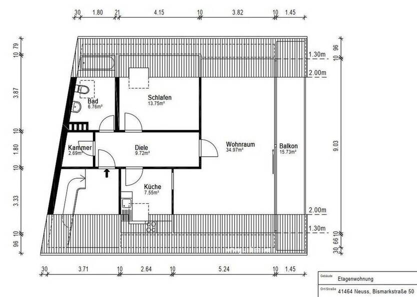 Moderne 2-Zimmer-Wohnung mit Sonnenbalkon im Stadionviertel - ruhig, zentral, saniert