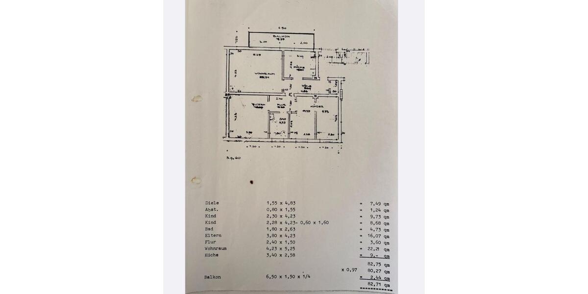 Erdgeschoßwohnung Krefeld Dießem - 3 Zimmer, 82 m&sup2;, 180.000&euro; | Angebot:25399843