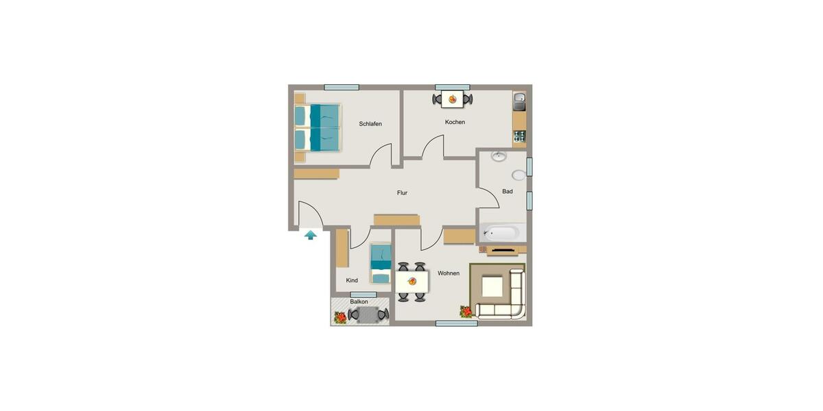 Wir vermieten Platz für die ganze Familie 3 zimmer