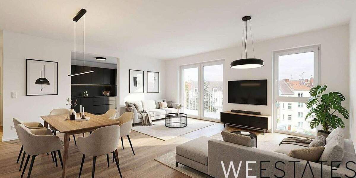 Etagenwohnung Düsseldorf Eller - 3 Zimmer, 107 m&sup2;, 1.890&euro; | Angebot:24608393