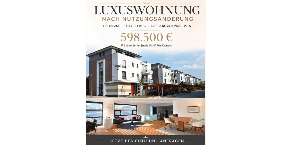 Erdgeschoßwohnung Kempen - 3 Zimmer, 129 m&sup2;, 598.500&euro; | Angebot:27071965