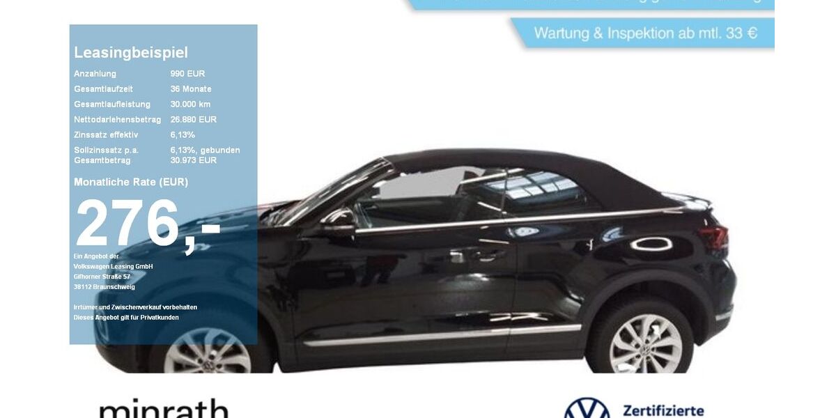 VW T-Roc 10.699 km 26.880 &euro; Moers 47441