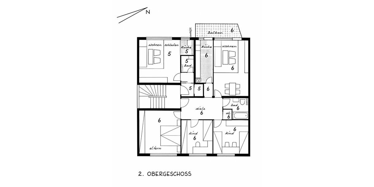 Etagenwohnung Essen Stadtbezirk III - 5 Zimmer, 103 m&sup2;, 225.000&euro; | Angebot:26946332