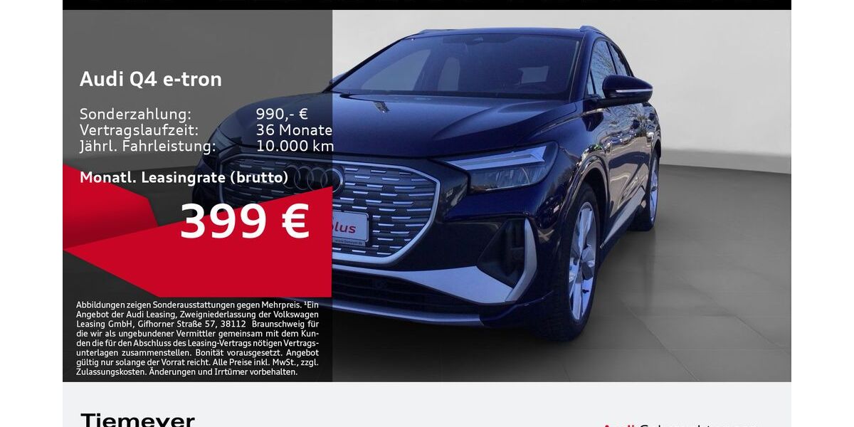 Audi Q4 e-tron 25.275 km 42.960 &euro; Gelsenkirchen 45894