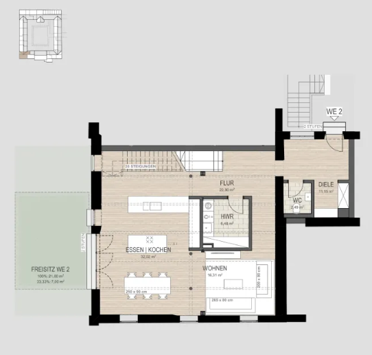 Etagenwohnung Willich Schiefbahn - 4 Zimmer, 177 m&sup2;, 1.307.588&euro; | Angebot:25835321