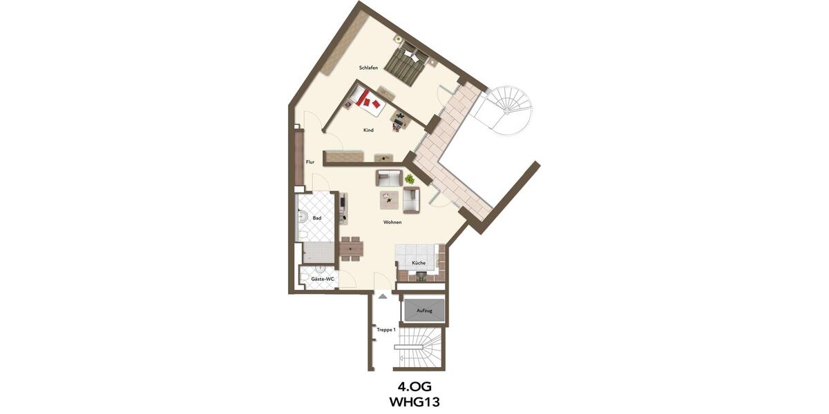 Etagenwohnung Düsseldorf Pempelfort - 3 Zimmer, 111 m&sup2;, 1.997&euro; | Angebot:23703298