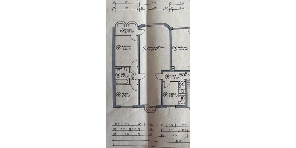 Etagenwohnung Oberhausen Schmachtendorf - 4 Zimmer, 95 m&sup2;, 1.470&euro; | Angebot:25311025