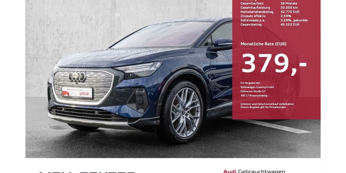 Audi Q4 e-tron 8.490 km 42.280 &euro; Düsseldorf 40549