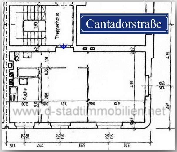 Etagenwohnung Düsseldorf Stadtmitte - 1 Zimmer, 50 m&sup2;, 700&euro; | Angebot:25278878