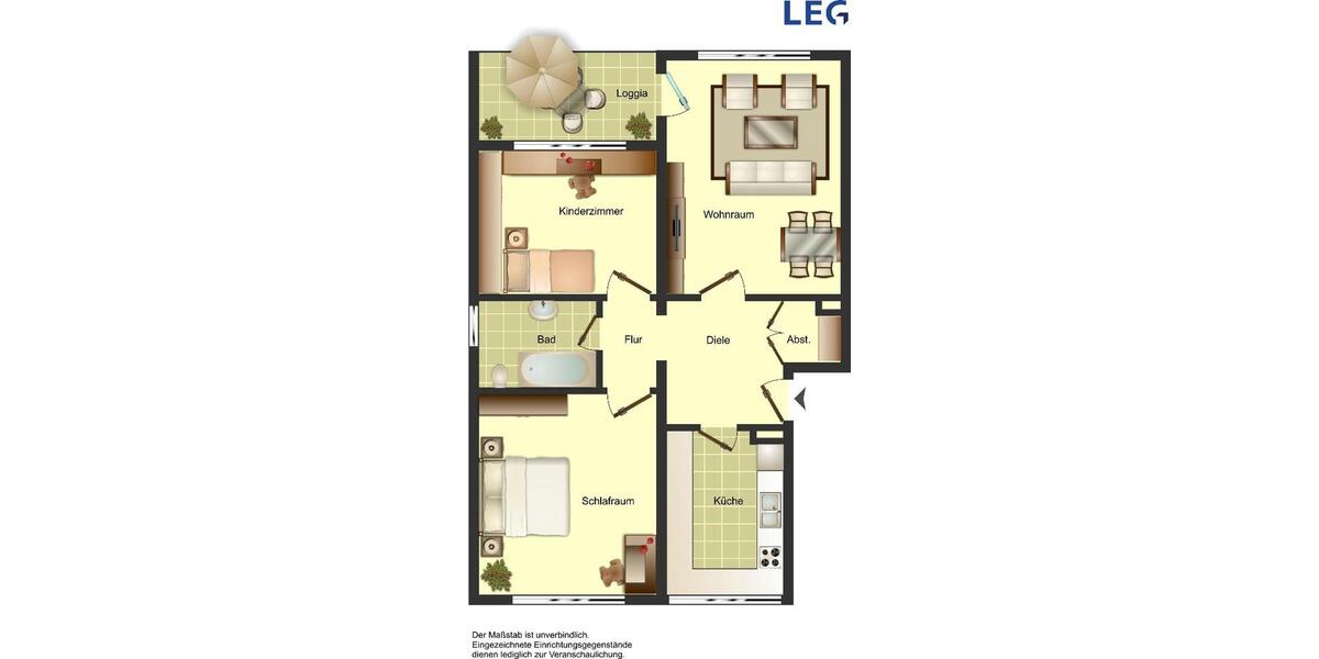 Etagenwohnung Duisburg Duisburg-Mitte - 3 Zimmer, 67 m&sup2;, 689&euro; | Angebot:26677816