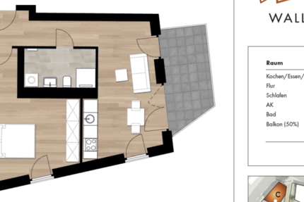Wohnung Ratingen Süd - 2 Zimmer, 55 m&sup2;, 965&euro; | Angebot:27417934