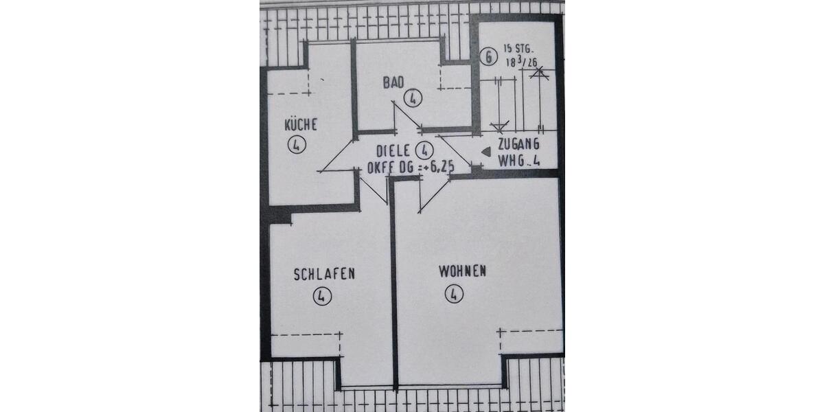 Dachgeschoßwohnung Dinslaken Hiesfeld - 2 Zimmer, 73 m&sup2;, 680&euro; | Angebot:25056427