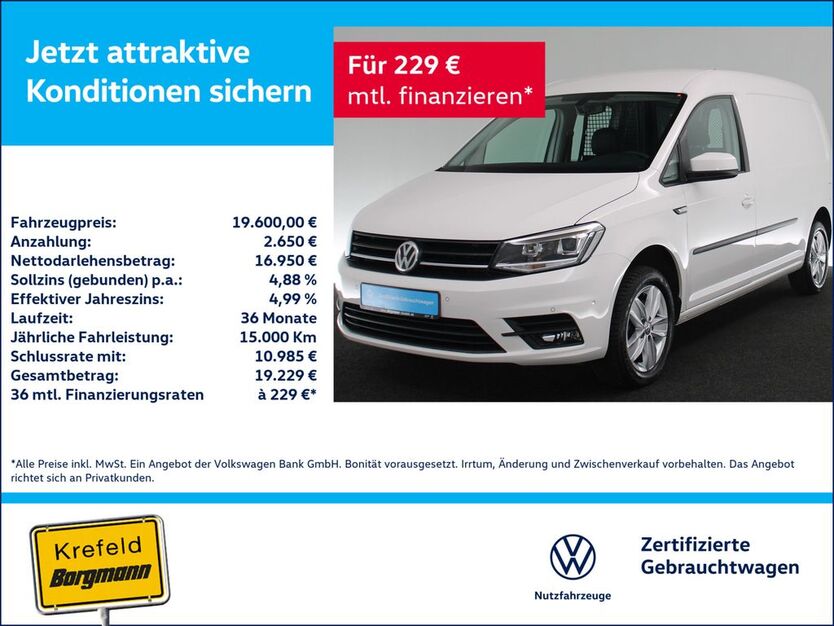 VW Caddy Maxi 58.184 km 19.400 € Krefeld 47803
