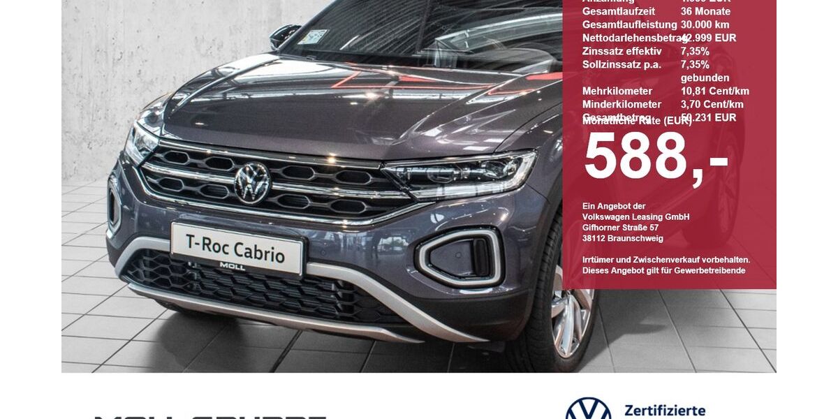VW T-Roc 10.000 km 36.900 &euro; Düsseldorf 40549