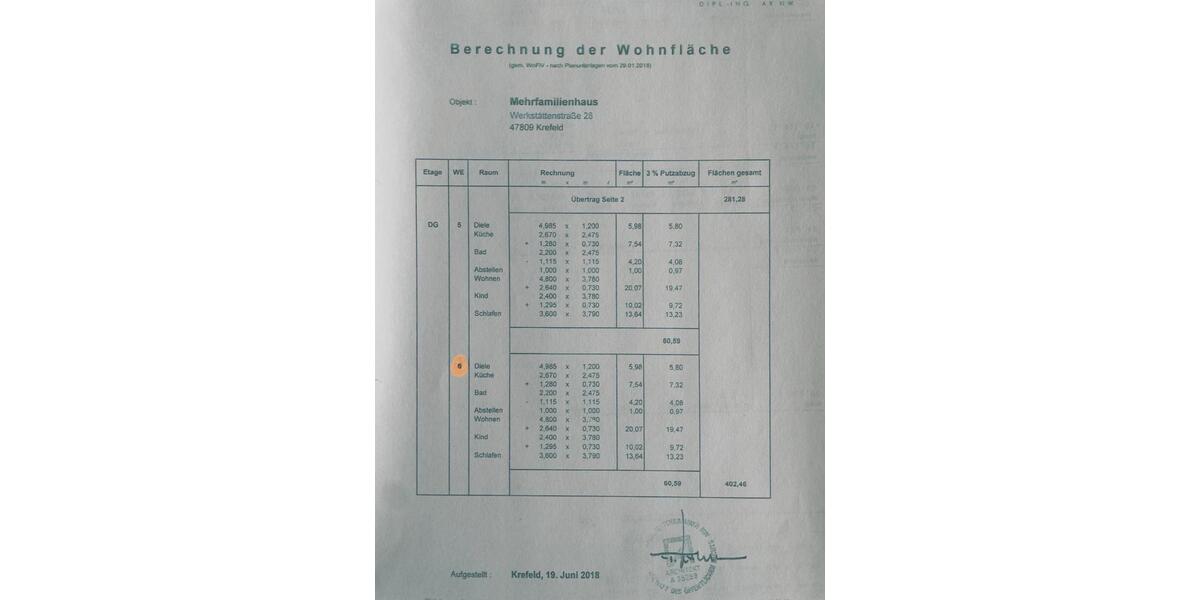 Dachgeschoßwohnung Krefeld Gellep-Stratum - 3 Zimmer, 61 m&sup2;, 198.500&euro; | Angebot:25255118