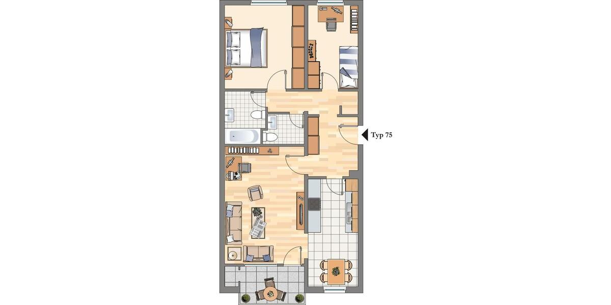 Dachgeschoßwohnung Hattingen - 4.5 Zimmer, 94 m&sup2;, 739&euro; | Angebot:25449352
