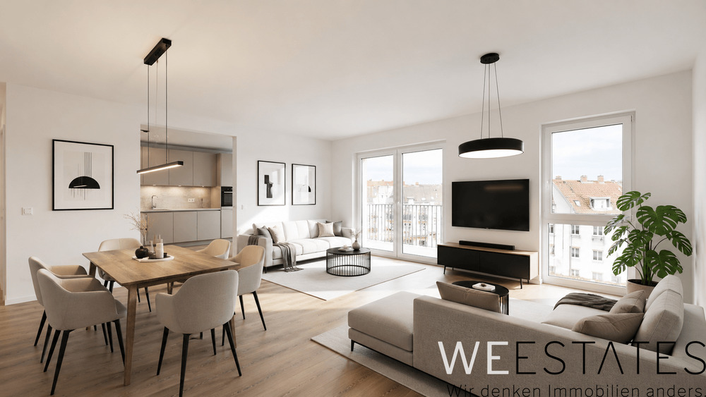 Etagenwohnung Düsseldorf Eller - 3 Zimmer, 108 m&sup2;, 1.650&euro; | Angebot:26474631