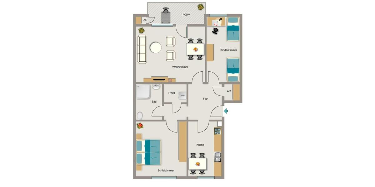 Etagenwohnung Mülheim an der Ruhr Rechtsruhr-Nord - 3.5 Zimmer, 79 m&sup2;, 739&euro; | Angebot:26329864