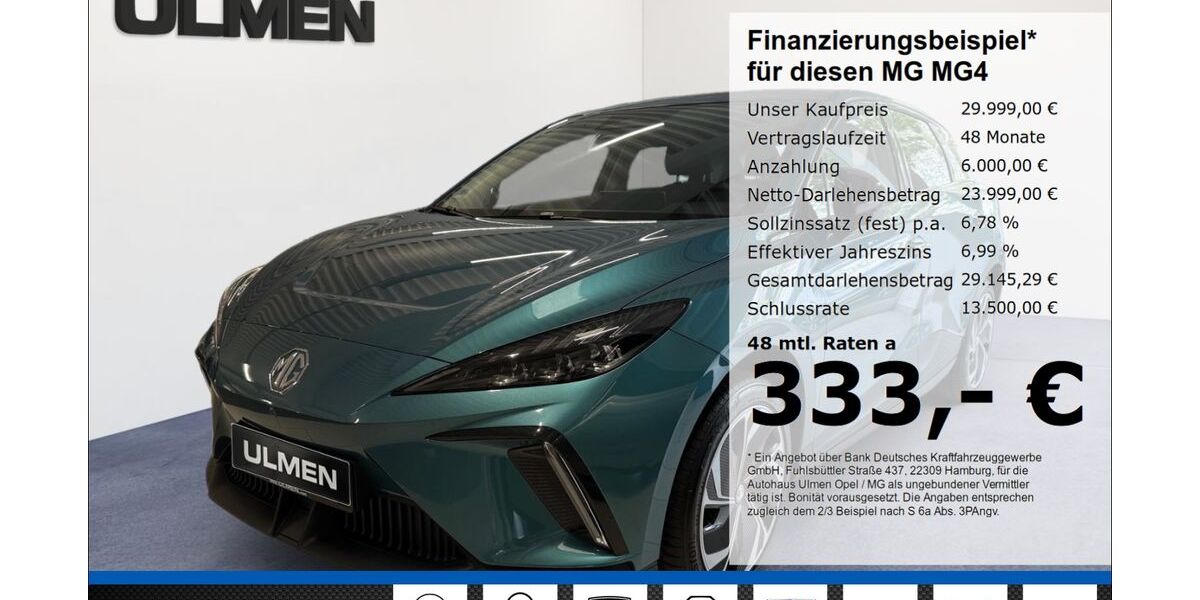 MG 4 2.000 km 29.999 &euro; Düsseldorf 40231