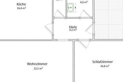 Wohnung Krefeld Dießem - 2 Zimmer, 67 m&sup2;, 740&euro; | Angebot:26340376