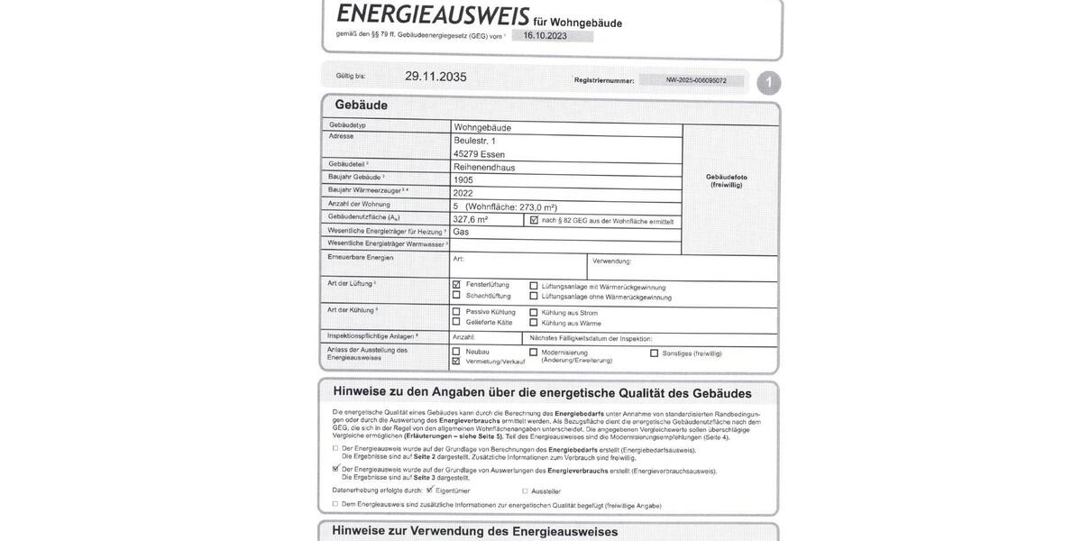 Mehrfamilienhaus, Wohnhaus Essen Stadtbezirk VII - 15 Zimmer, 280 m&sup2;, 885.000&euro; | Angebot:26124515