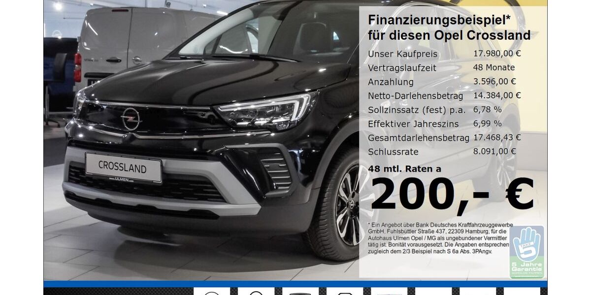 Opel Crossland (X) 22.745 km 17.980 &euro; Düsseldorf 40231