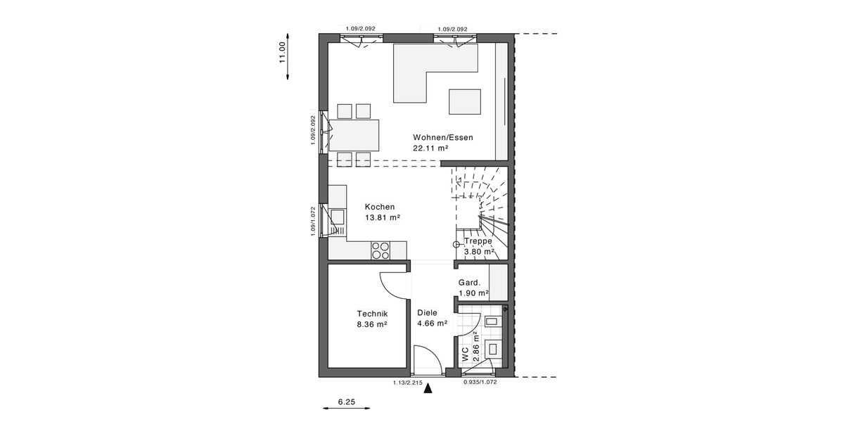 Doppelhaushälfte Kaarst - 3 Zimmer, 115 m&sup2;, 2.270&euro; | Angebot:23810305