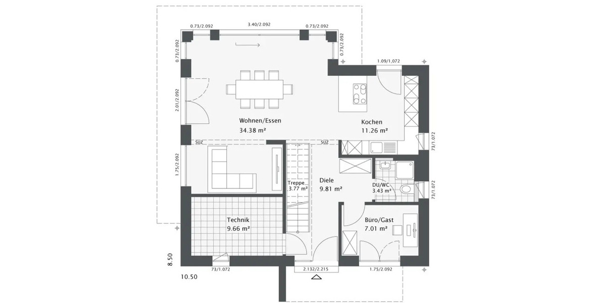Einfamilienhaus Bottrop Fuhlenbrock - 5 Zimmer, 148 m&sup2;, 539.600&euro; | Angebot:26155892
