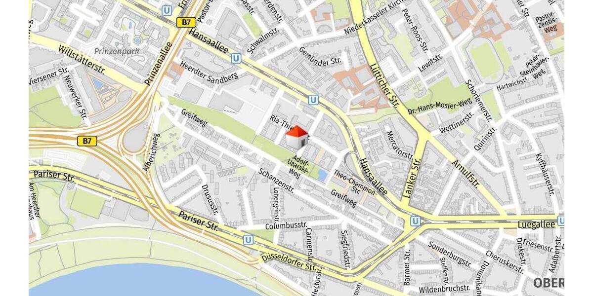 Etagenwohnung Düsseldorf Oberkassel - 3 Zimmer, 130 m&sup2;, 2.900&euro; | Angebot:25287976