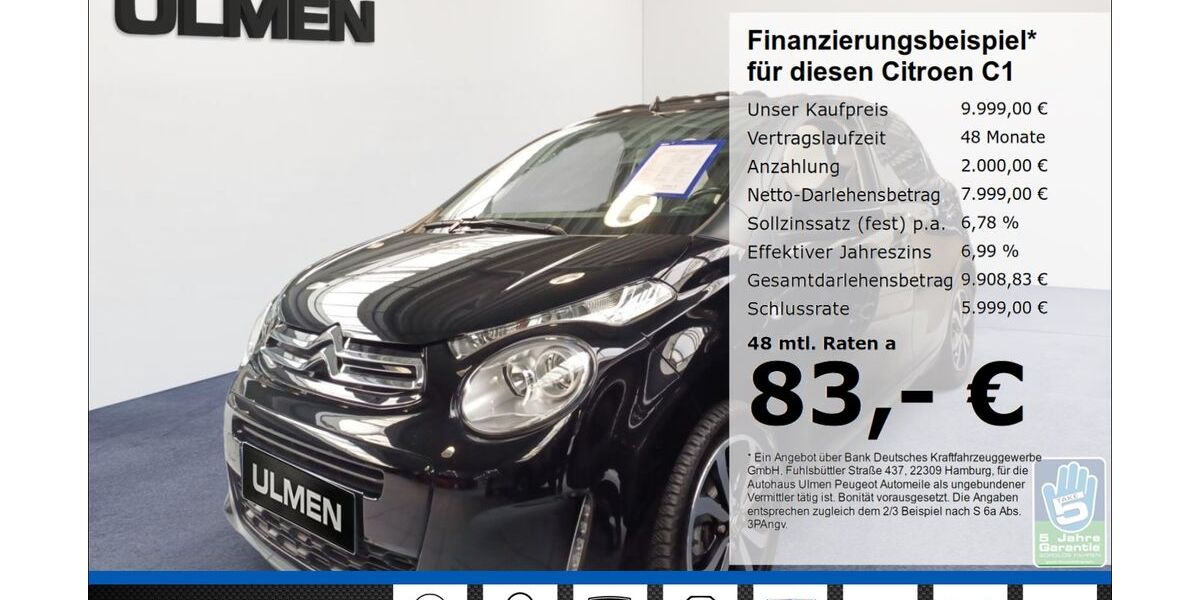 Citroen C1 66.405 km 9.999 &euro; Düsseldorf 40233