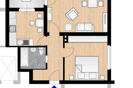 Wohnung zum Mieten in Duisburg 380 € 54 m² 2 zimmer