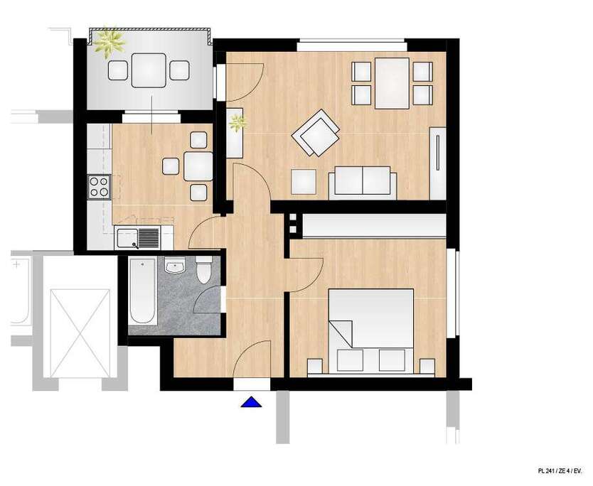 Wohnung zum Mieten in Duisburg 380 € 54 m² 2 zimmer