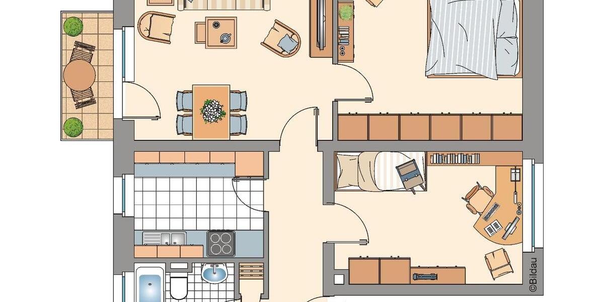 Etagenwohnung Gelsenkirchen Ückendorf - 3 Zimmer, 61 m&sup2;, 469&euro; | Angebot:25571588