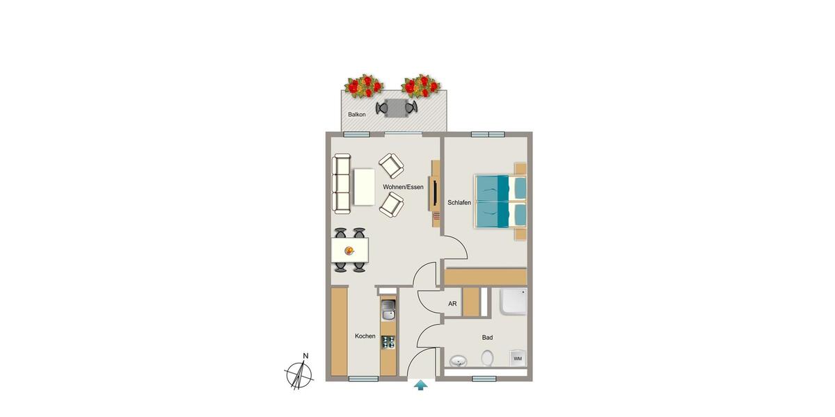 Etagenwohnung Duisburg Walsum - 2 Zimmer, 64 m&sup2;, 773&euro; | Angebot:26227962