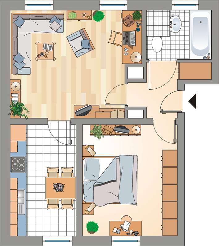Wohnung zum Mieten in Gelsenkirchen 319 € 46.97 m²