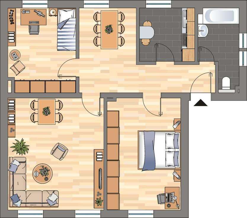Wohnung zum Mieten in Duisburg 350,11 € 69 m² 3 zimmer