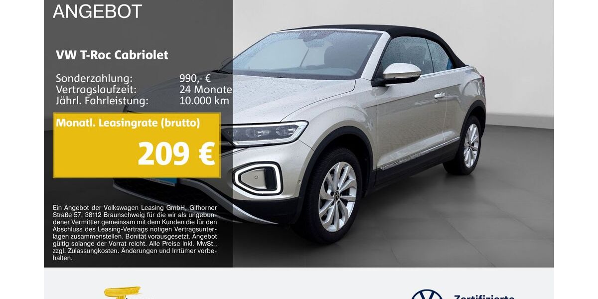VW T-Roc 15.781 km 25.770 &euro; Dorsten 46282