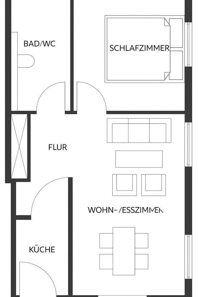 Ansprechende 2-Zimmer-Wohung mit Terrasse 2 zimmer