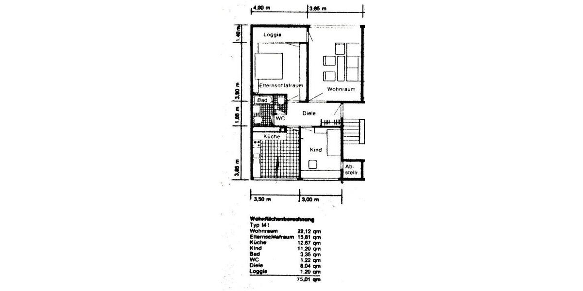 Hochparterre Krefeld Dießem - 3 Zimmer, 78 m&sup2;, 185.000&euro; | Angebot:27134335