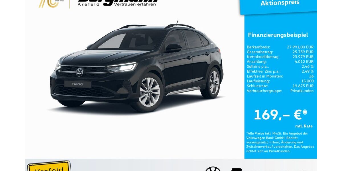 VW Taigo 2.247 km 27.662 &euro; Krefeld 47803