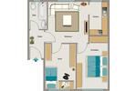 Etagenwohnung Duisburg Rheinhausen - 3.5 Zimmer, 50 m&sup2;, 362&euro; | Angebot:26329867